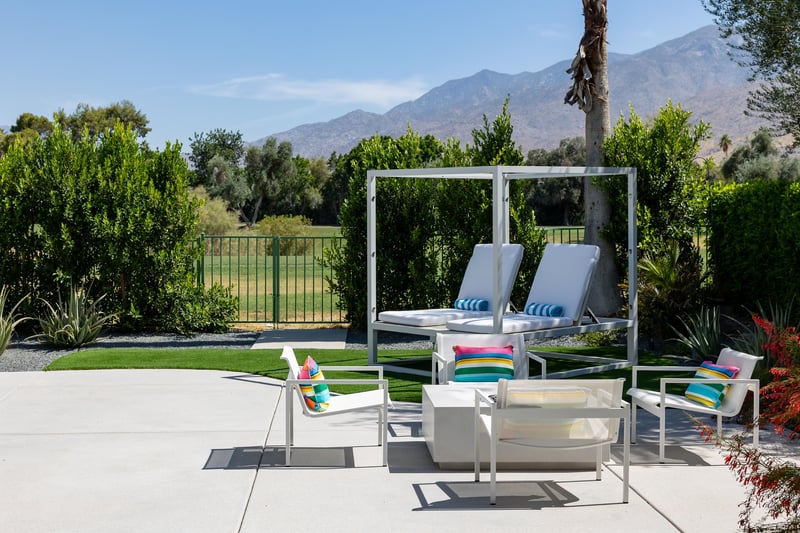 After a swim, time for some sun in the day bed
