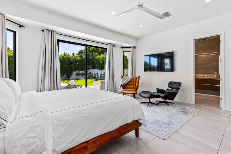 Lots of natural lighting in this guest bedroom