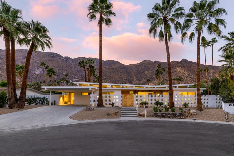 Webb House at night with gorgeous mountain views