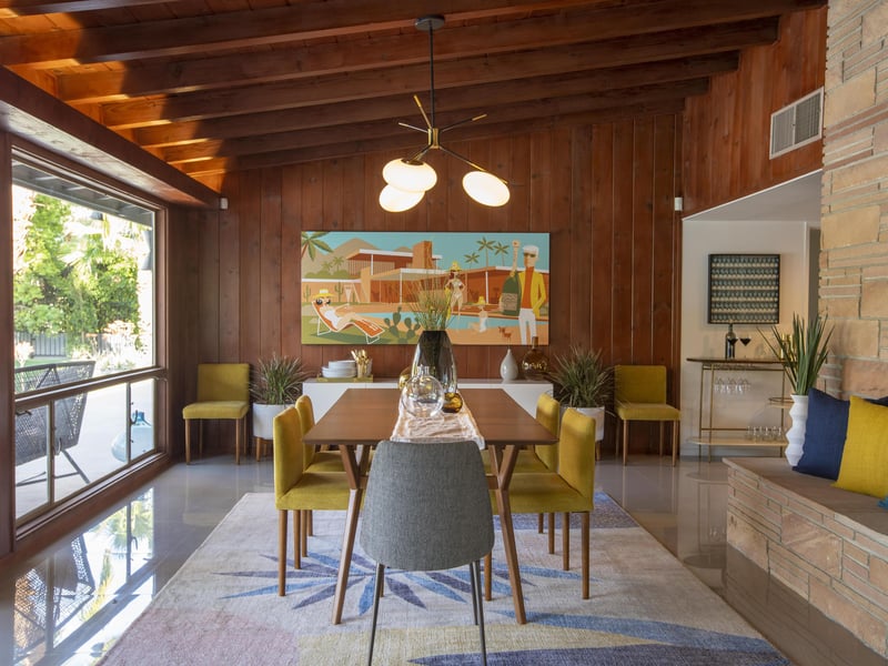 Stylish dining room by West Elm