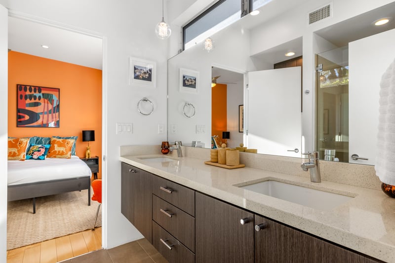 Shared Jack and Jill bathroom