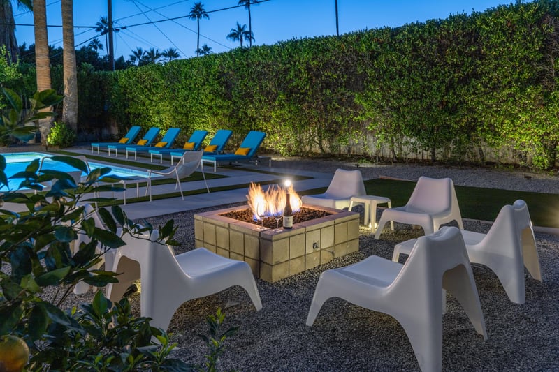 Gather around your private fire pit as evening sets in, perfect for starlit conversations and cozy moments by the pool.