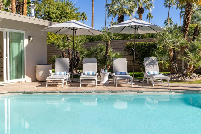 Comfortable chaise loungers