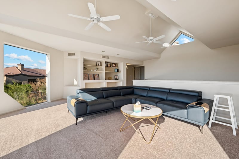 Large sectional sofa in our upstairs loft.