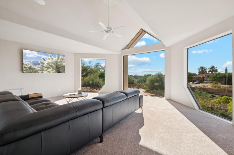 Relax in our upstairs loft overlooking the desert.