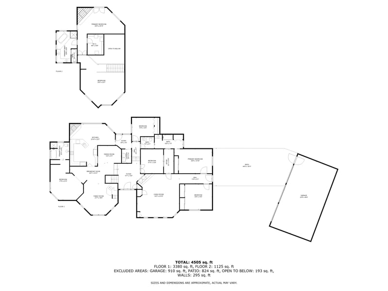 Upstairs  downstairs floor plans