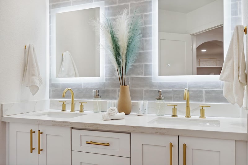 Bathroom has His  Hers Vanity