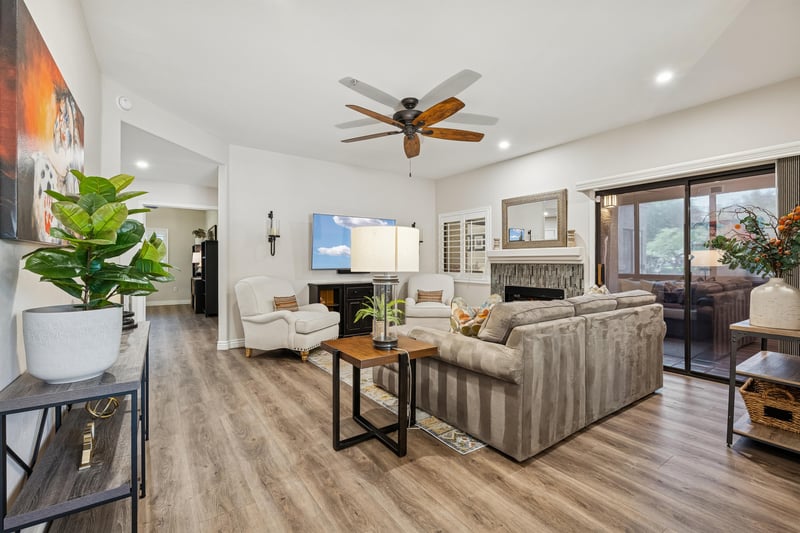 Open floor living room.