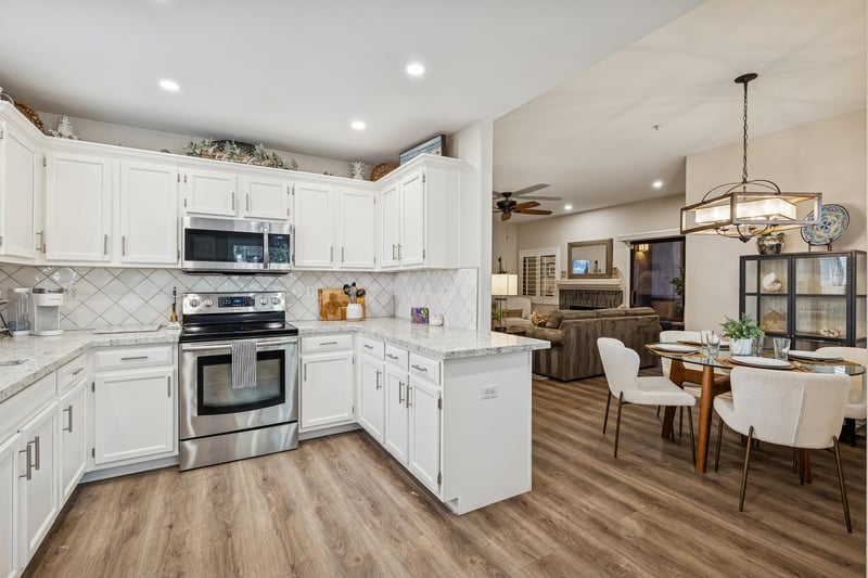 Wide open counter space in our spacious kitchen.