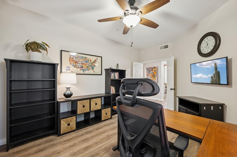 Take a break from work and watch your favorite TV shows with our smart TV in the office.