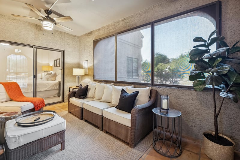 Lounge around in privacy in our Arizona room.