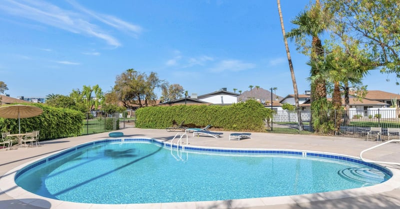 Enjoy poolside at the community pool.