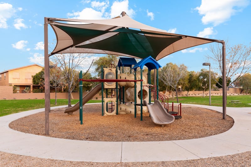 Neighborhood park behind the home w jungle gym