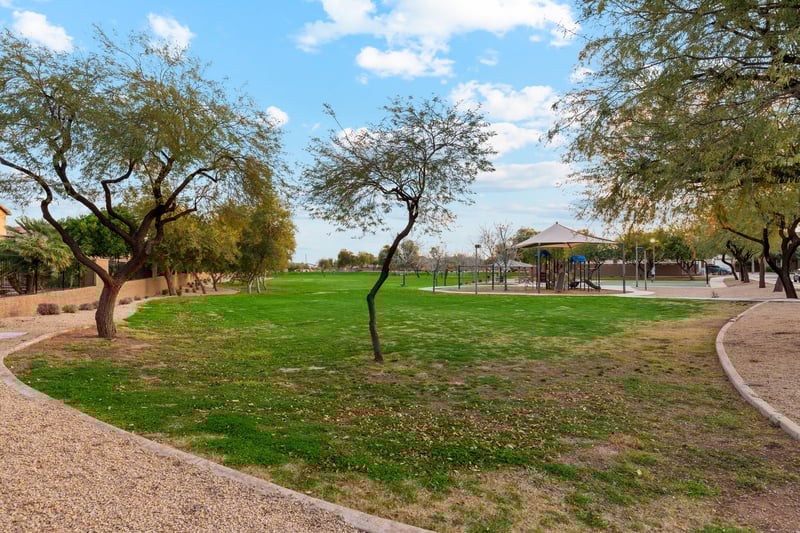 Neighborhood park behind the home