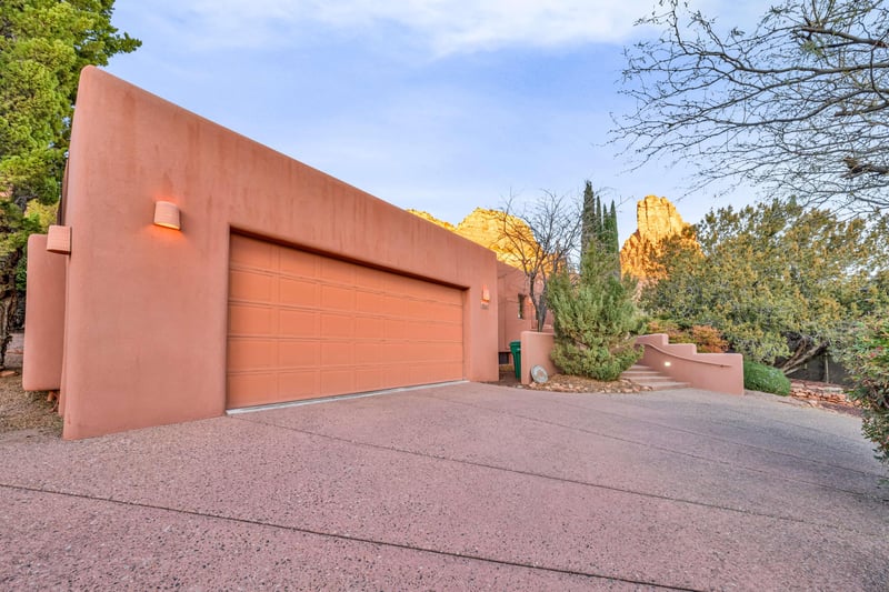 Garage With Horseshoe Driveway