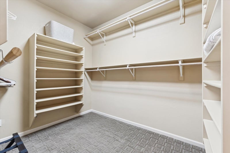 Spacious Walk In Closet
