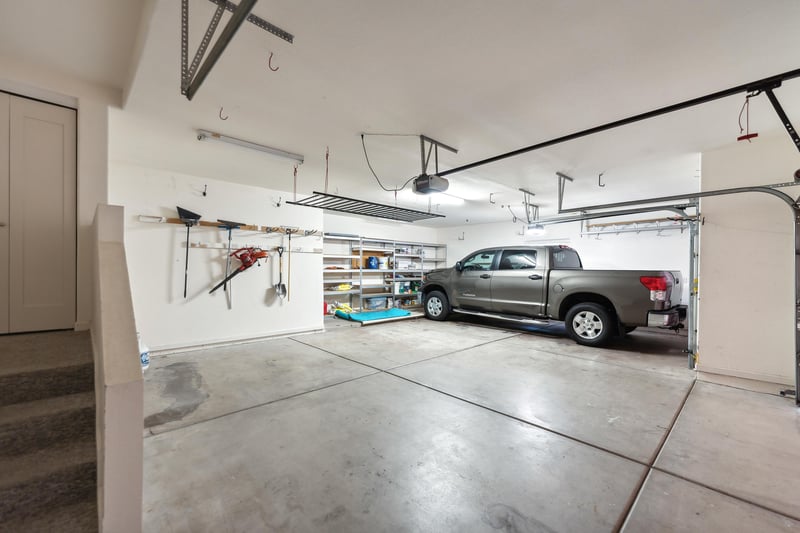 3 Car Garage  Parking for 2 Cars Owner leaves a Truck parked in the small bay