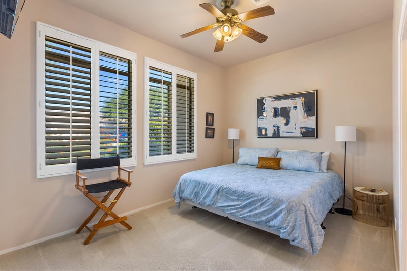 Guest bedroom with king mattress