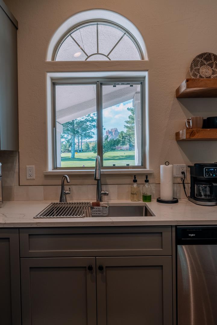 Kitchen Window WIth Views Of The Green