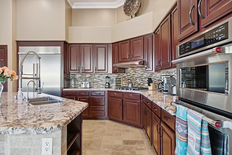 Fully stocked kitchen
