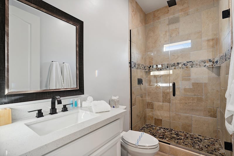 Bathroom in house  Walkin shower