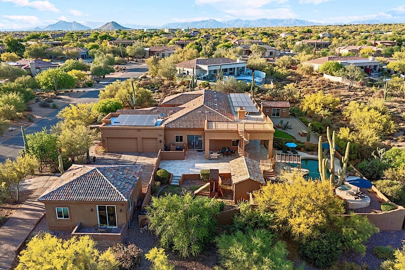 Drone photo of the home