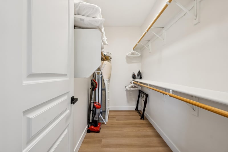 Master bedroom walk in closet