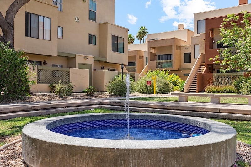 Fountain right outside the door