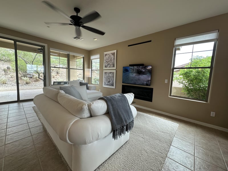 Spacious living room area to sit back and relax.