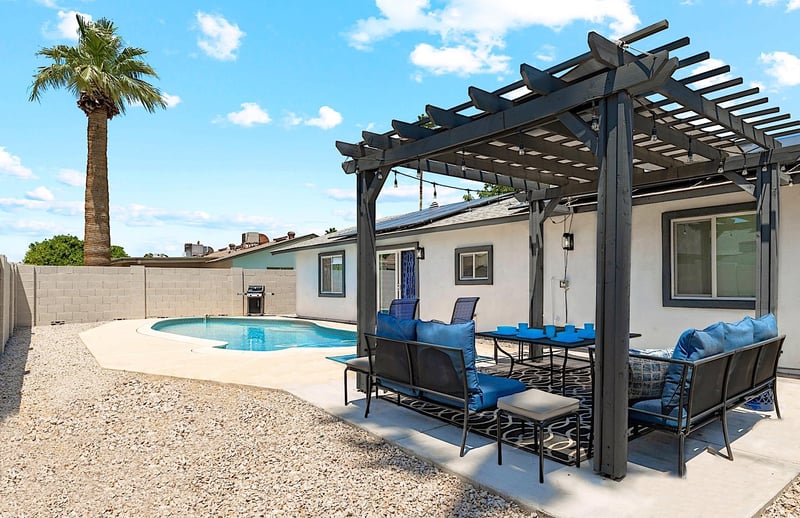 Relax under the sunshade pergola