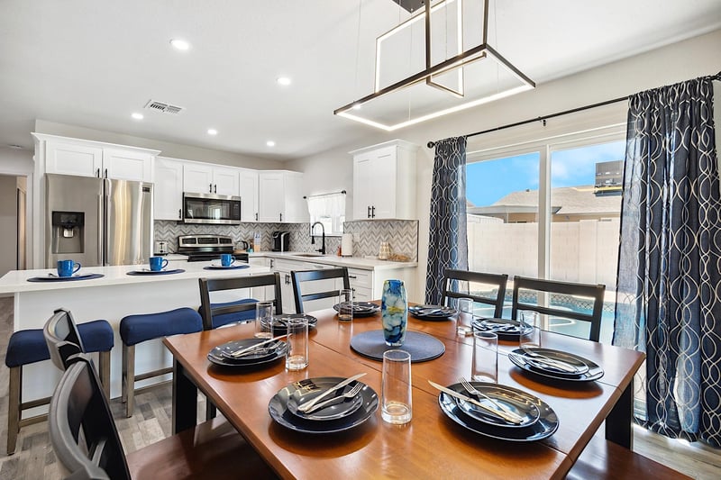 Dining area looking towards the kitchen