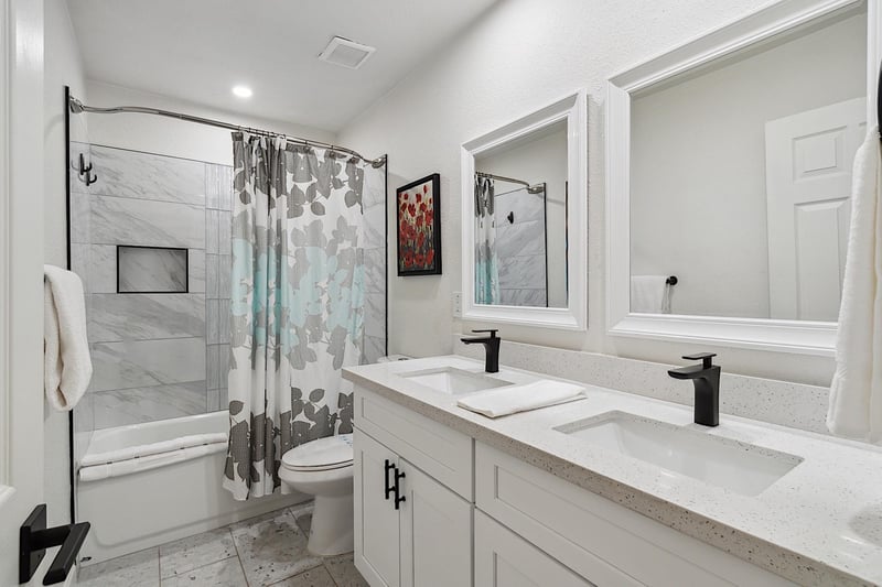 Second bathroom  Tub  shower combo