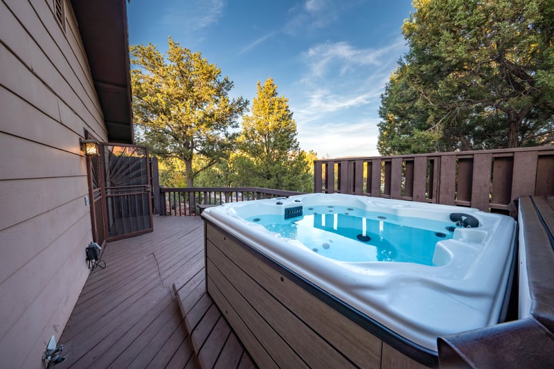 Jacuzzi That is Off The Master Bedroom