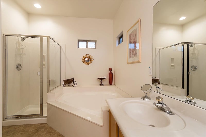 Master bath stand up shower and separate Tub