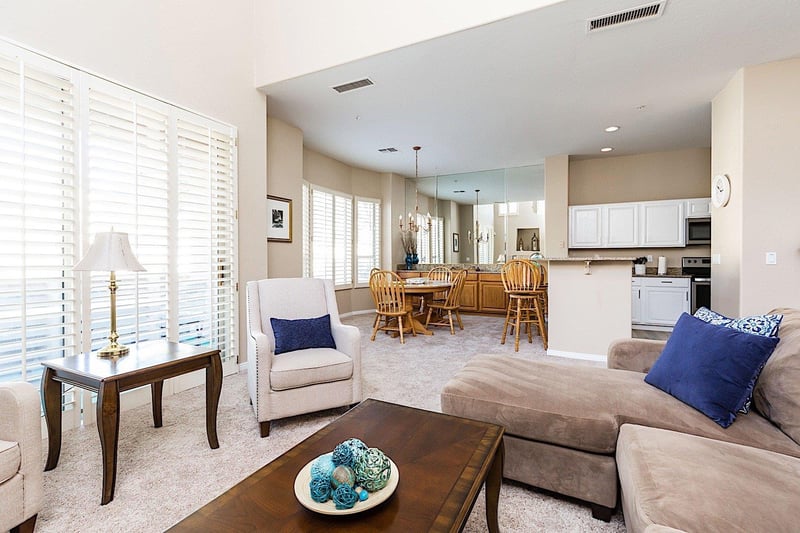 Open floor plan for keeping social with your guests