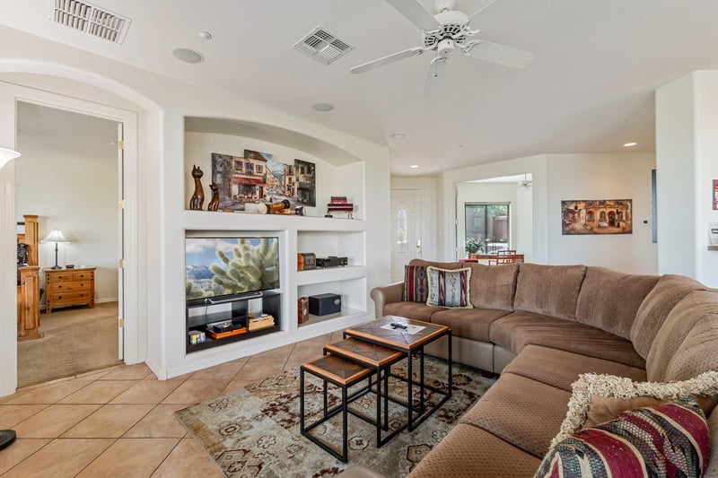 Large sectional to kick back and watch your favorite shows on the smart tv