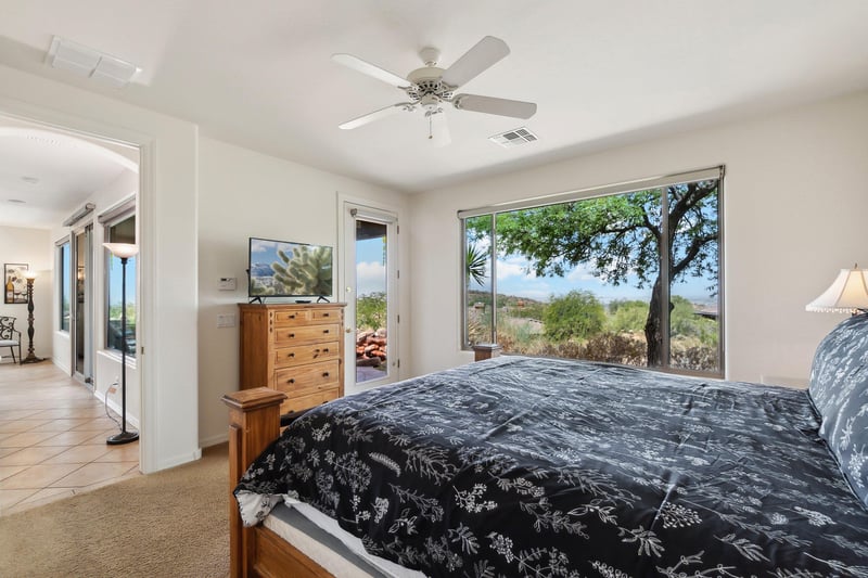 Large picture window, a view worth waking up to.