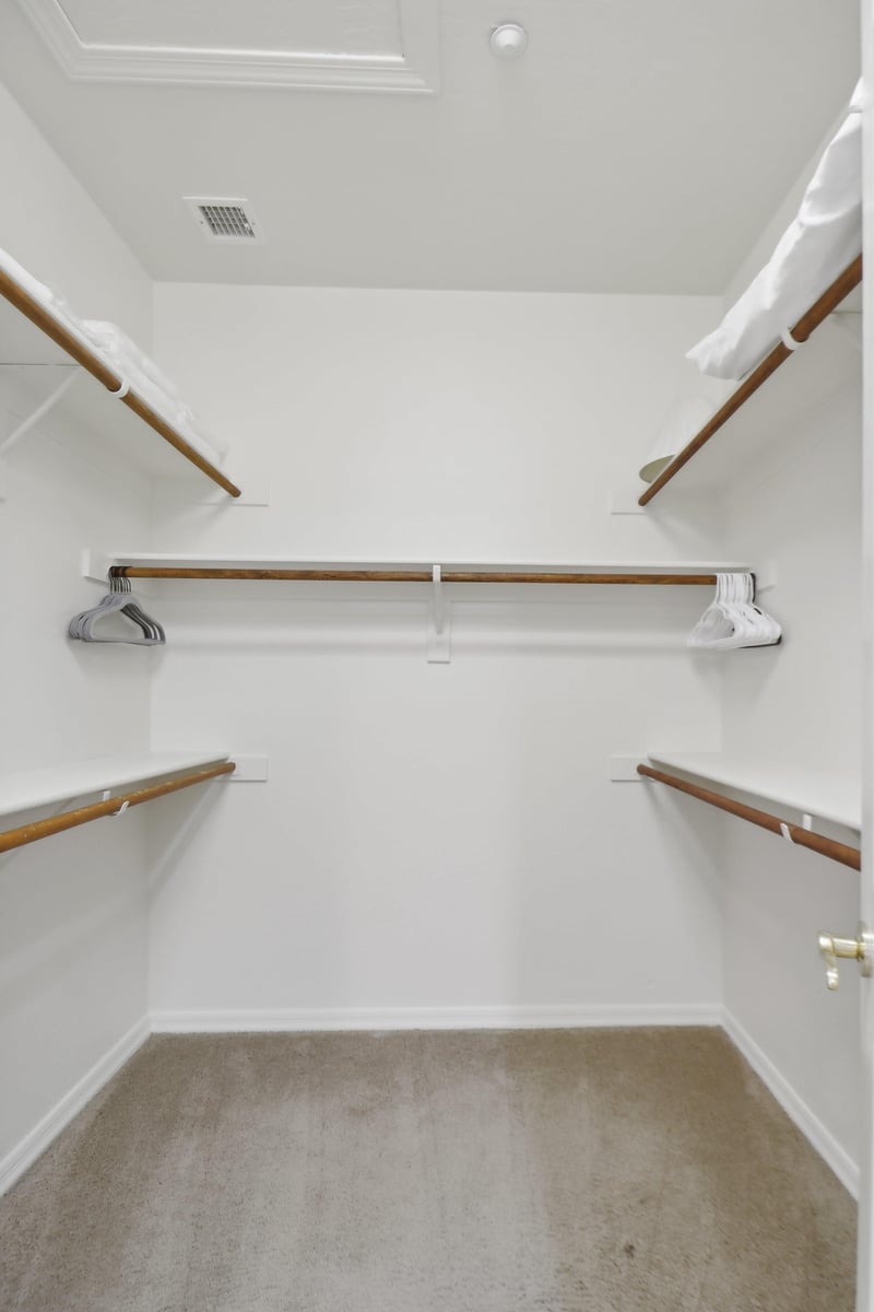 Large primary walk in closet
