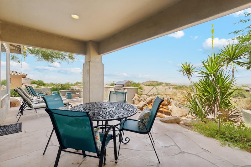 Enjoy the outdoors on this stunning patio.