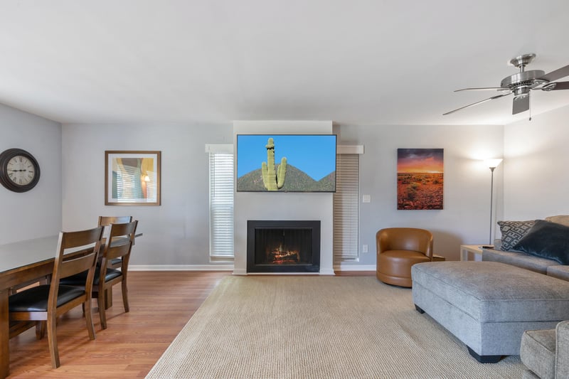 The Living and Dining Room blend together to one large entertaining area.