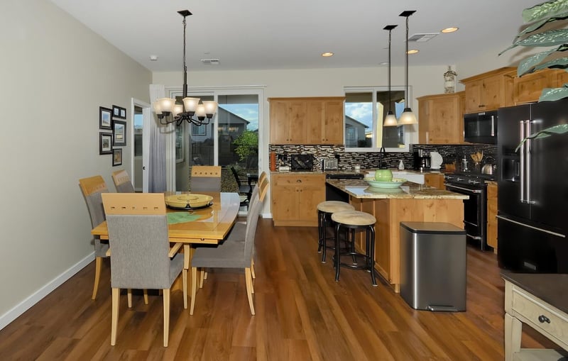 Open Kitchen With Tons Of Lighting