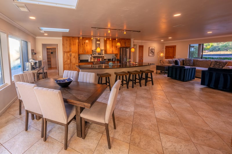 Open Concept Kitchen With Plenty Of Space For Entertainment