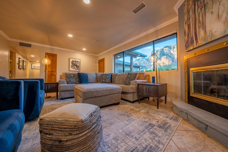 With Wood Burning Fireplace