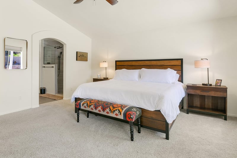 Master bedroom with king bed