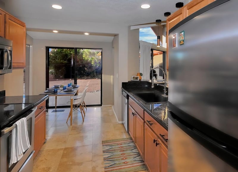 Fully stocked kitchen
