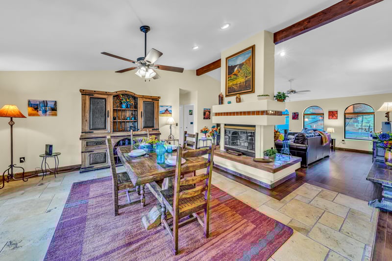 Enjoy A Cozy Fire While Eating