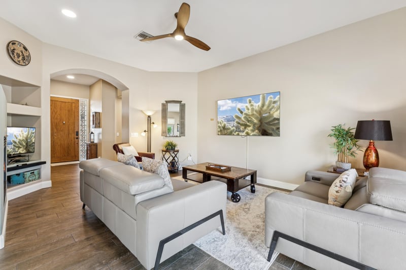 Relax in style with powerreclining seating in the living room