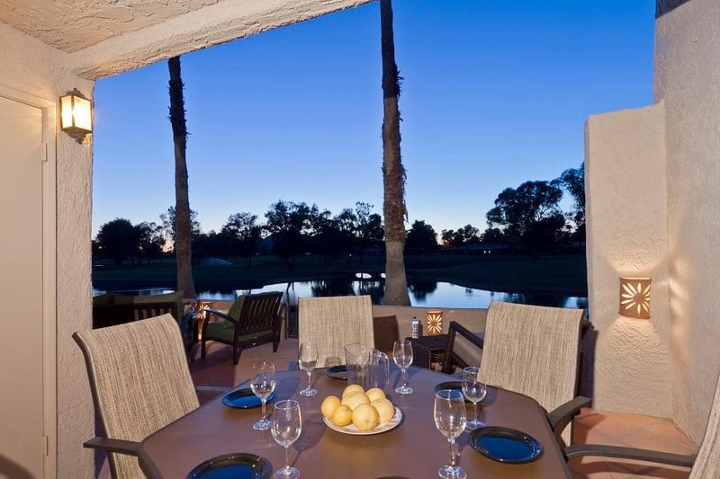 Private Patio off the back of the town home overlooking the McCormick ranch golf course
