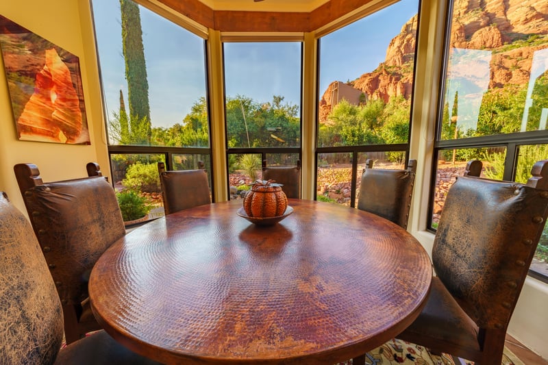 Informal Dining Area With Up Close Views Of The Chapel