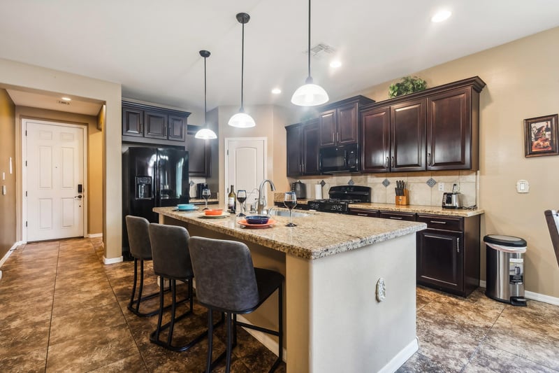 Large open kitchen  Oversized Island